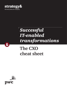The CXO cheat sheet Successful IT