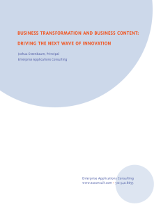 business transformation and business content