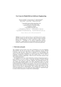 Use Cases in Model-Driven Software Engineering