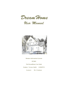 Business Information Systems BT2003 The DreamHome Case