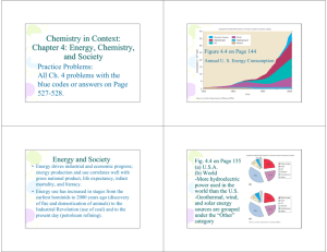 Chemistry in Context: Chapter 4: Energy, Chemistry, and Society