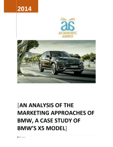an analysis of the marketing approaches of bmw, a case study of