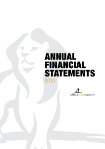 AGA annual financial statements 2013