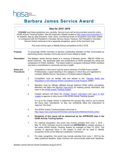 Barbara James Service Award Barbara James Service Award