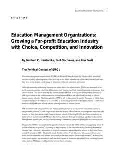 Education Management Organizations: Growing a For