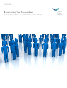Transforming Your Organization - Center for Creative Leadership