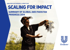SCALING FOR IMPACT - Unilever Pakistan