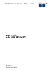 Guideline 3: BMW CLUBS