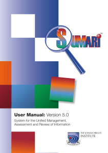 User Manual: Version 5.0 - Joanna Briggs Institute