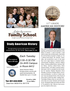American History Course (After School Option for Ages 10