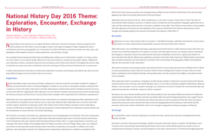 National History Day 2016 Theme: Exploration, Encounter