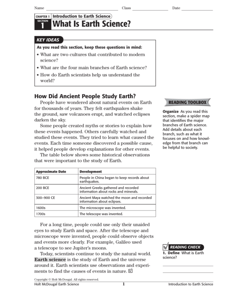 1 What Is Earth Science 