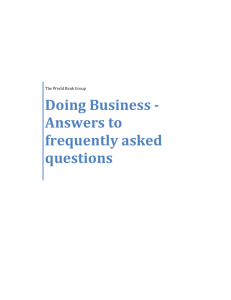 Doing Business - Answers to frequently asked questions