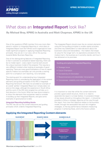 What does an integrated report look like?