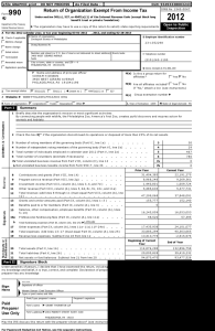 Return of Organization Exempt From Income Tax