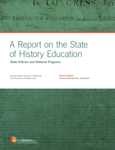 A Report on the State of History Education