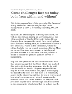 'Great challenges face us today, both from within and without'
