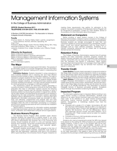 Management Information Systems - San Diego State University
