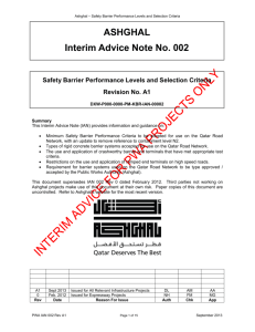 Safety Barrier Performance Levels and Selection Criteria