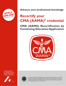 Recertify your CMA (AAMA)® credential