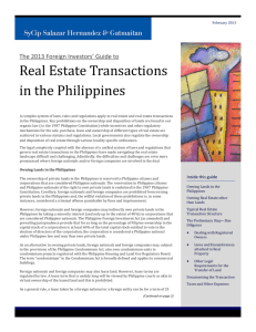 Real Estate Transactions in the Philippines