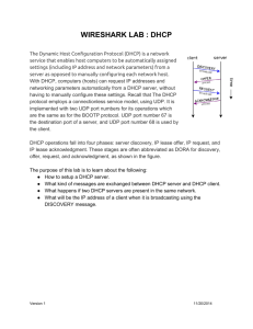 WIRESHARK LAB : DHCP