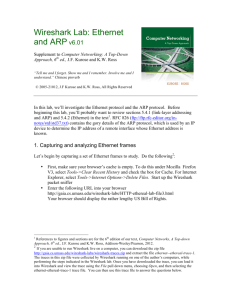 Wireshark Lab: Ethernet and ARP v6.01