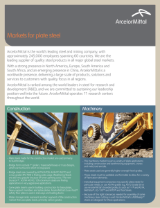 Markets for plate steel