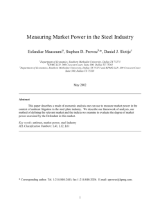 Measuring Market Power in the Steel Industry