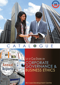 Corporate Governance Case Studies Catalogues