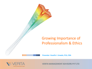 Growing Importance of Professionalism & Ethics