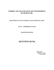 QUESTION BANK - Noorul Islam College of Engineering
