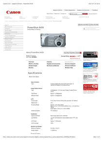 Canon U.S.A. : Support & Drivers : PowerShot A430