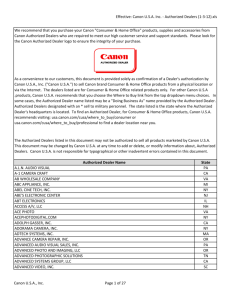 Canon USA Inc. - Authorized Dealers