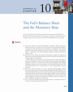 The Fed's Balance Sheet and the Monetary Base