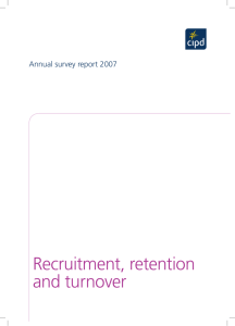 Recruitment, retention and turnover