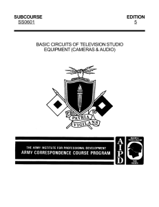 US Army TV course Basic Circuits of Television Studio Equipment