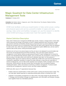 Magic Quadrant for Data Center Infrastructure Management Tools