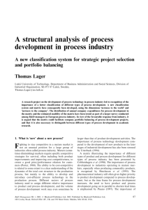 A structural analysis of process development in process industry