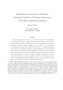 Estimating the Innovator's Dilemma: Structural Analysis of Creative