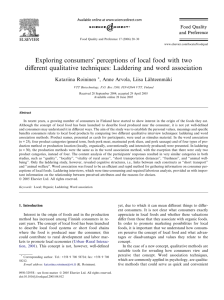 Exploring consumers' perceptions of local food with two