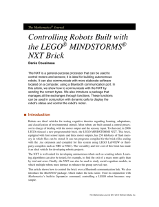 Controlling Robots Built with the LEGO MINDSTORMS NXT Brick