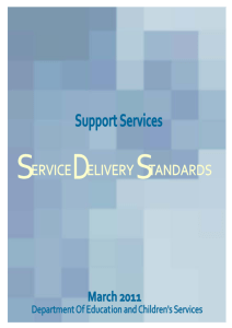Service Delivery Standards for Support Services