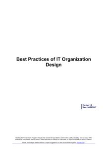 Best Practices of IT Organization Design 1.0-E-P