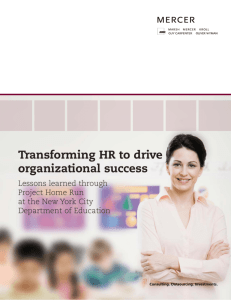 Transforming HR to drive organizational success