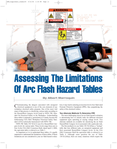 Assessing the Limitations of Arc Flash Hazard Tables