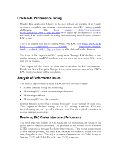 Oracle RAC Performance Tuning Analysis of Performance Issues