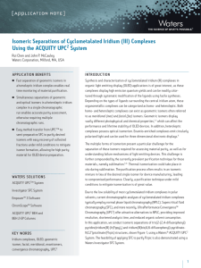 Isomeric Separations of Cyclometalated Iridium (III