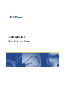 Defender Remote Access Guide Guide