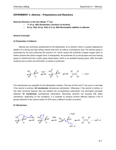 4-1 EXPERIMENT 4: Alkenes – Preparations and Reactions